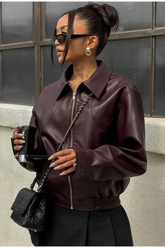 Chic Zipper Long Sleeve Jacket