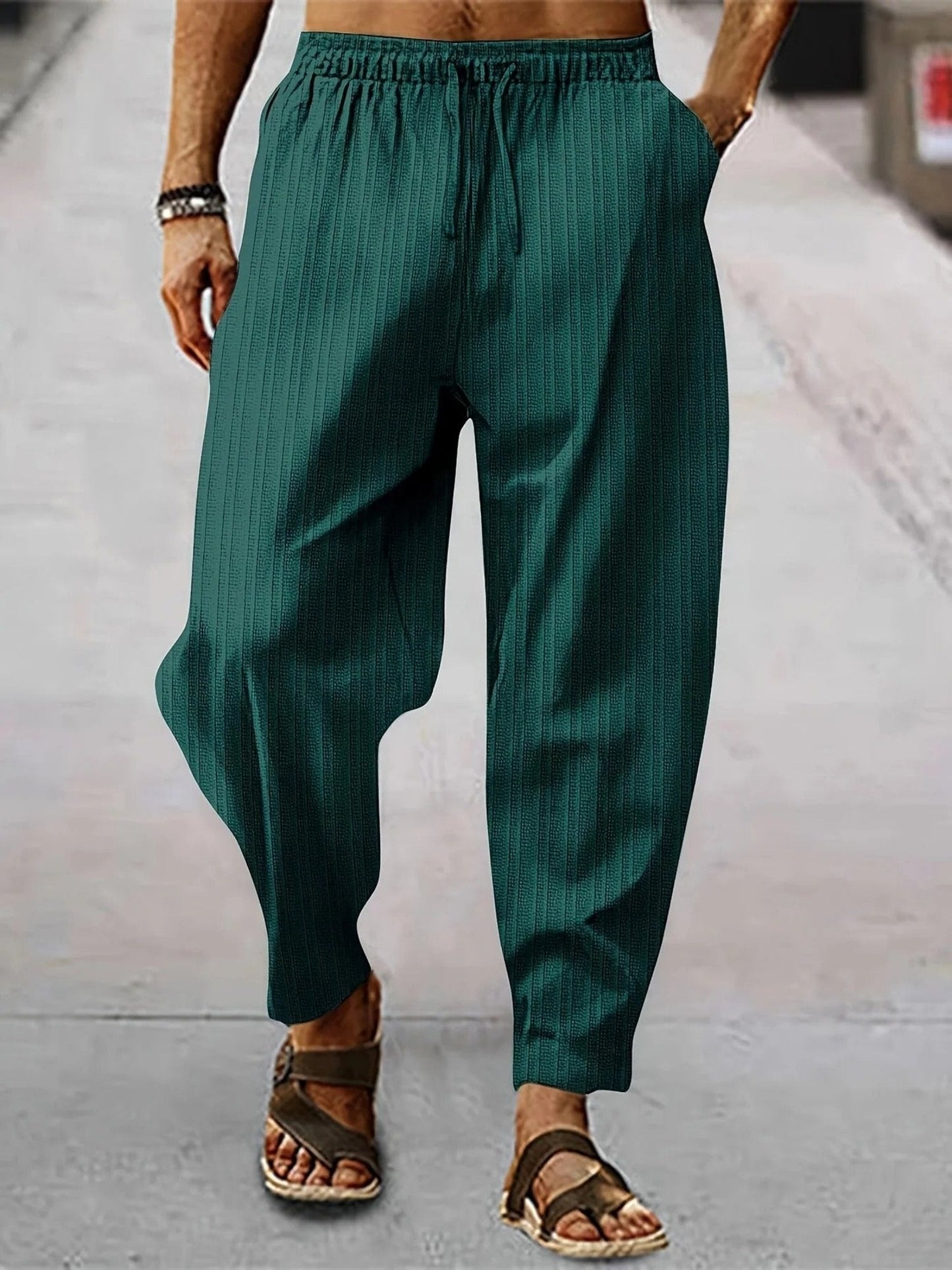 Ulric - Striped Linen Trousers - Chic - Lightweight - Great for Casual Days