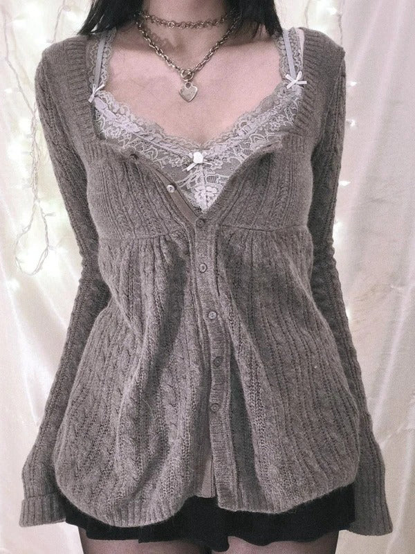 Vintage Button Knitted Cardigan