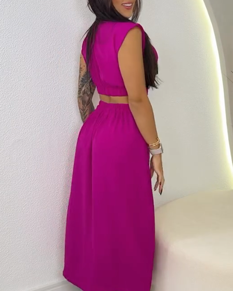 Sexy Hollow Slit Dress