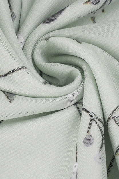 Knit Floral Print Slim Midi Skirt