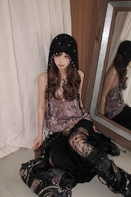Vintage Apocalyptic Alt Mesh Skirt