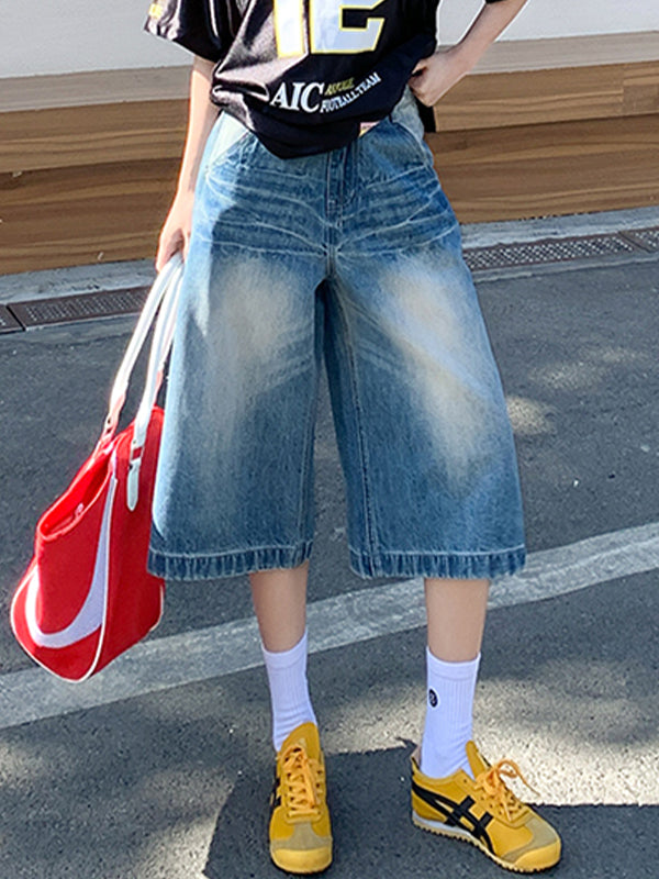 Vintage Lightning Stripe Seven Denim Shorts