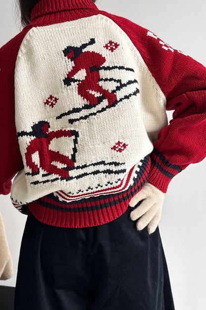 Retro Double Zip Cardigan