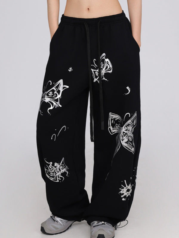 Butterfly Print Sweatpants