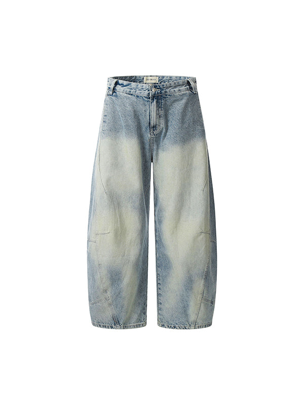 American Retro Curved Knife Boyfriend Jeans