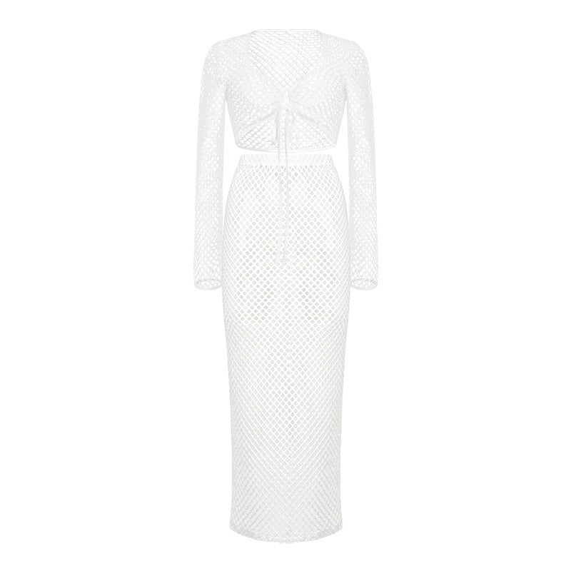 Olivia - Crochet Crop Top and Skirt Set