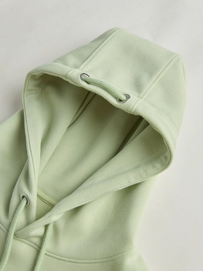 Letter Print Drawstring Eyelet Decor Pocket Oversized Hoodie
