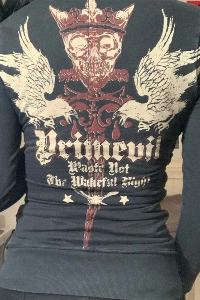 Bandage Design Long Sleeve Hoodie