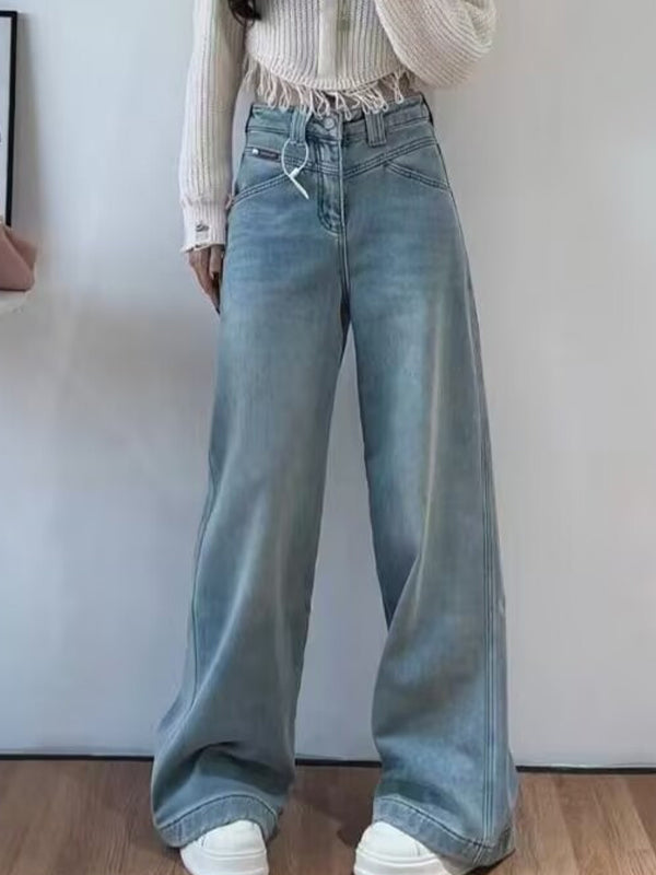 Wash Make Old Straight Tubes Boyfriend Jeans