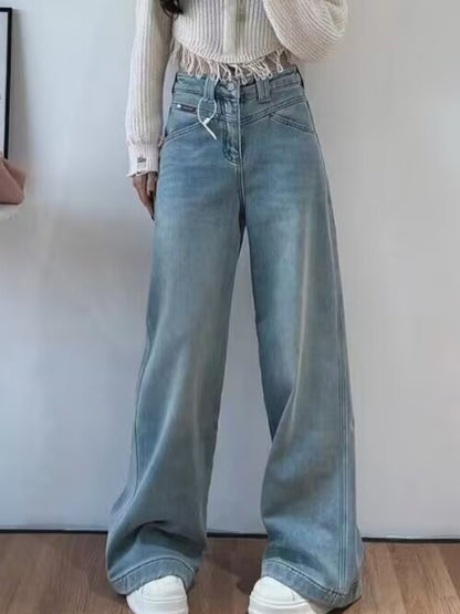 Wash Make Old Straight Tubes Boyfriend Jeans