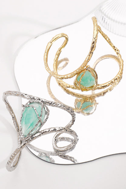 Fashionable Lava Texture Irregular Opening Bracelet