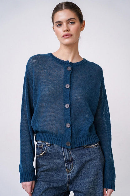 Relaxed Fit Knit Cardigan