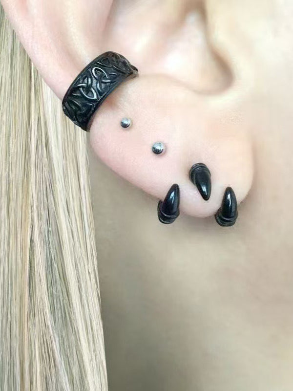 Punk Gothic Dragon Claw Earrings