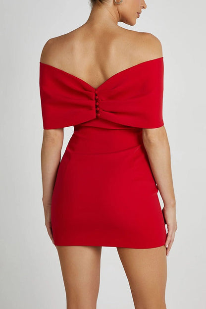 Off-the-shoulder Bodycon Cocktail Dress
