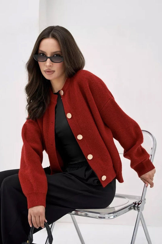 Solid Color Relaxed Knit Cardigan