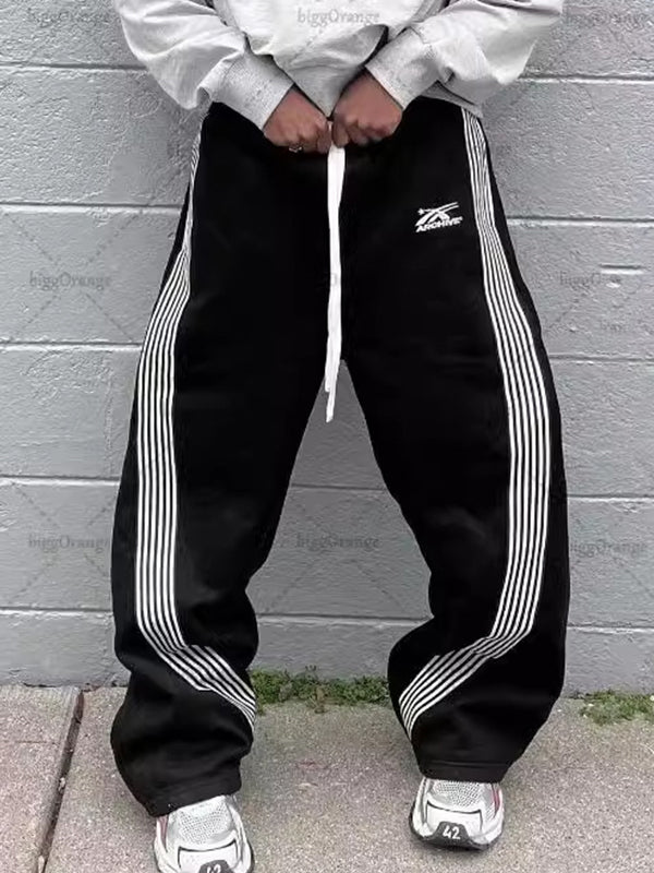 Vintage Solid Print Sweatpants