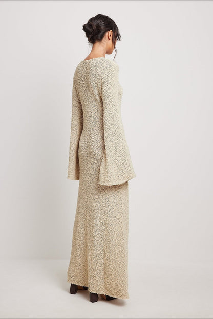 Casual Solid Maxi Sweater Dress