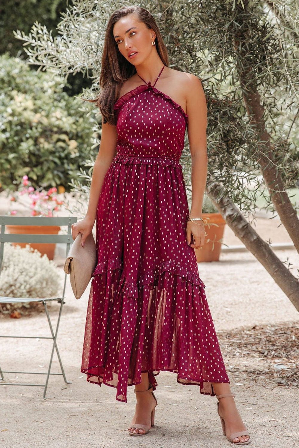 Elegant Polka Dot Maxi Dress | Ideal for Summer