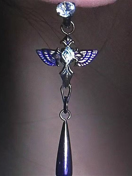 Vintage Gothic Rose Iris Earrings