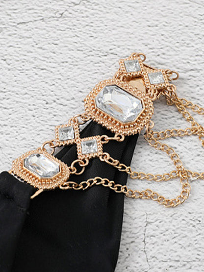 Solid Gem Engraved Halter Tie Back Bikinis