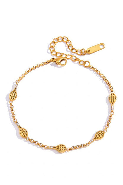 Stylish Stainless Steel and Zircon Bracelet