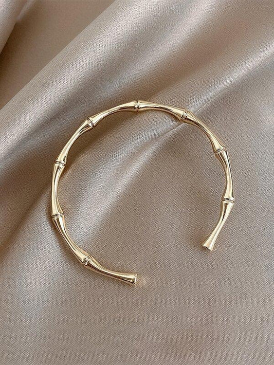 Bamboo Design Cuff Bangle for Women