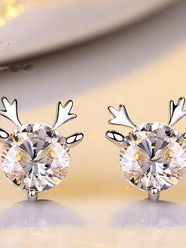 1 Pair Stud Earrings For AAA Cubic Zirconia Gift Daily Alloy Classic Fashion for Women