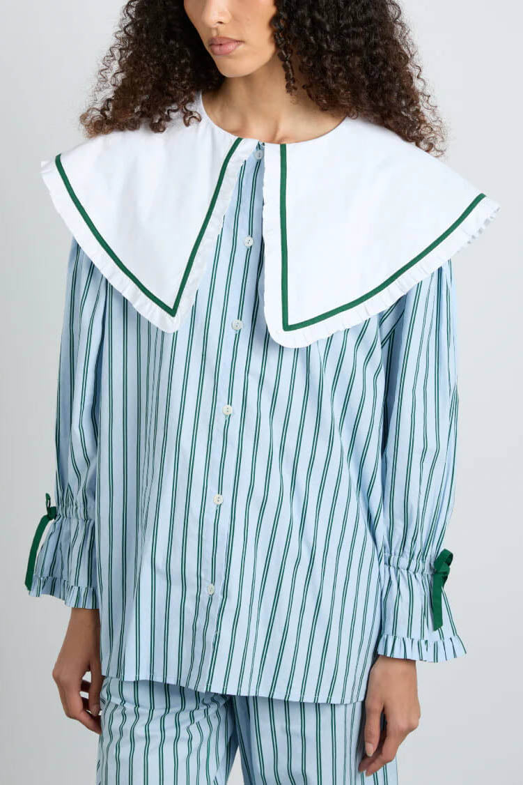 Conjunto de pijama Barbara - Rayas azules