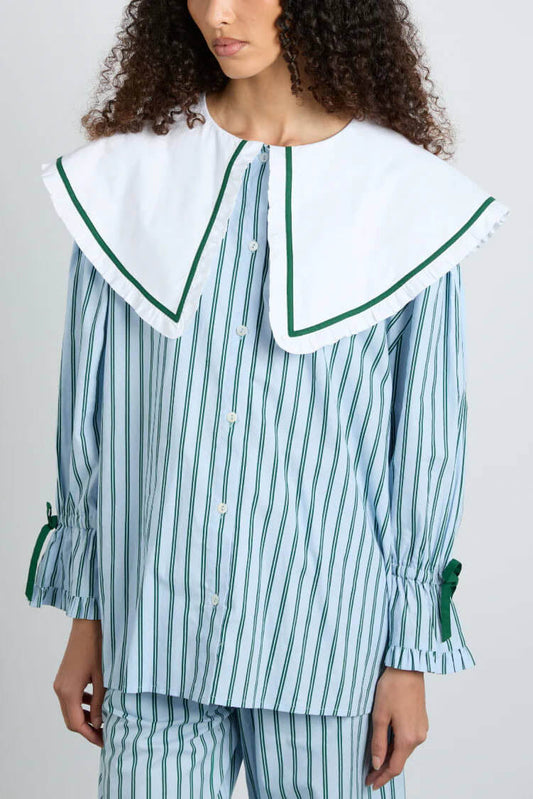 Conjunto de pijama Barbara - Rayas azules
