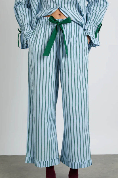Conjunto de pijama Barbara - Rayas azules