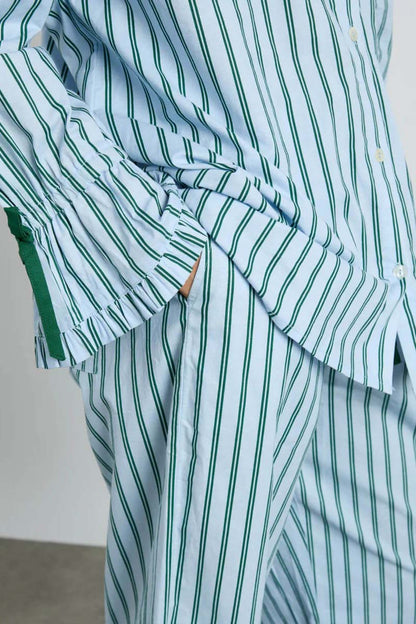 Conjunto de pijama Barbara - Rayas azules