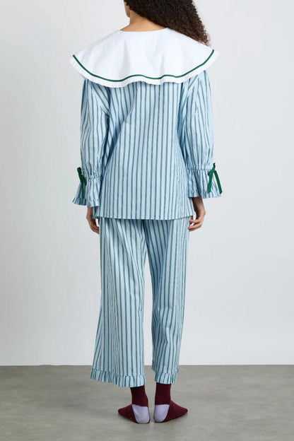 Conjunto de pijama Barbara - Rayas azules