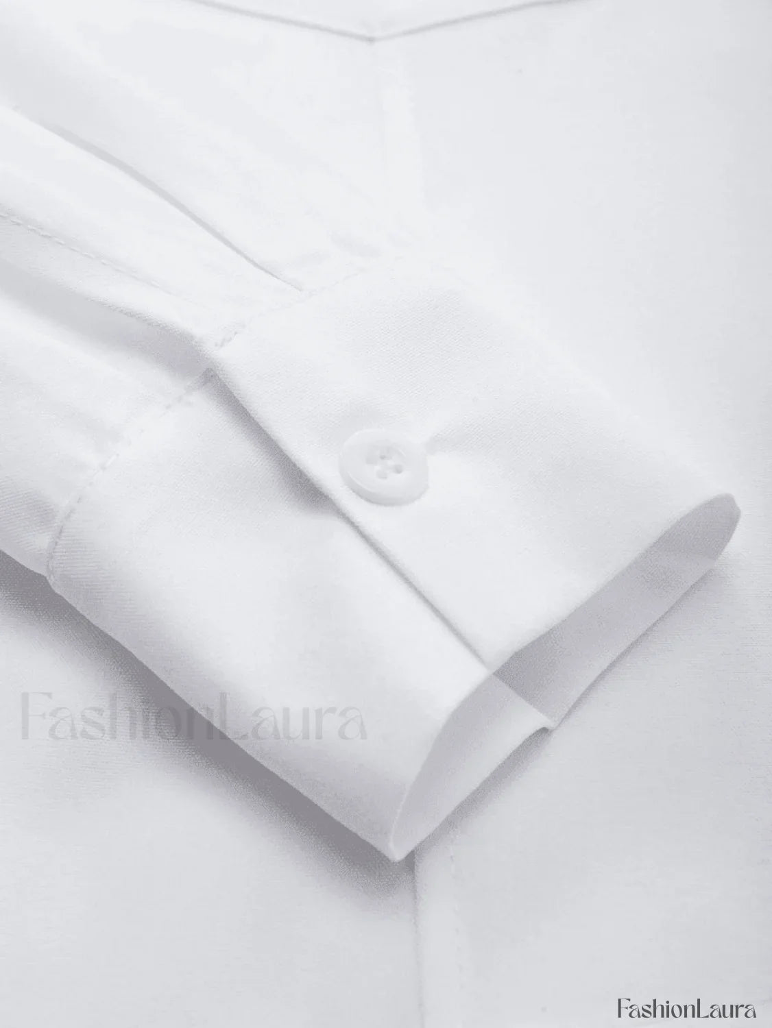 Basic Long Sleeve Button Blouse