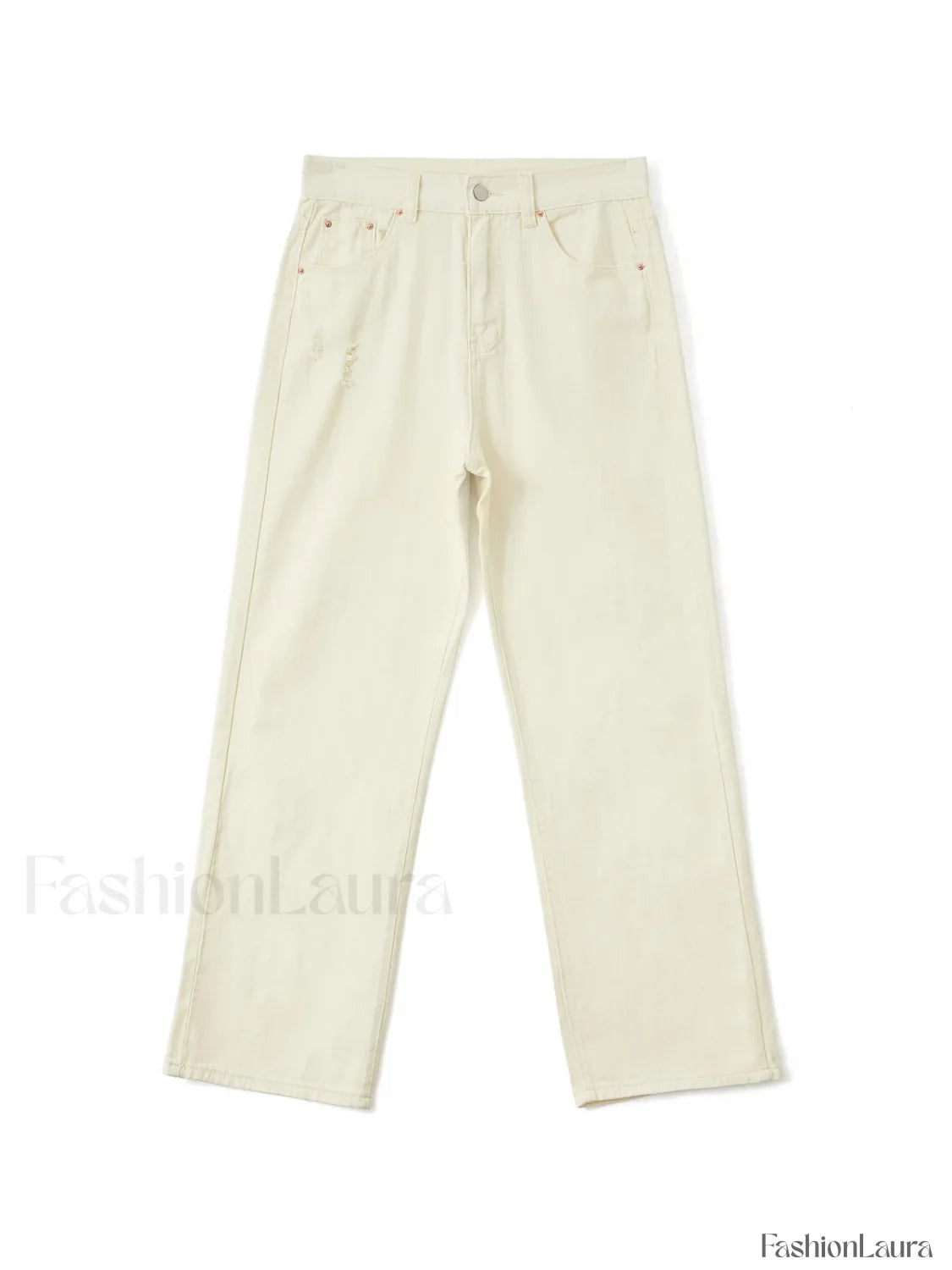 Basic Wash Straight Leg Boyfriend Jeans
