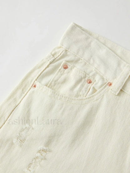 Basic Wash Straight Leg Boyfriend Jeans