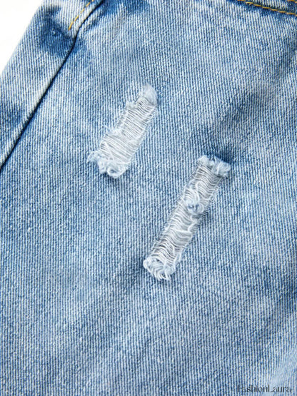 Basic Wash Straight Leg Boyfriend Jeans