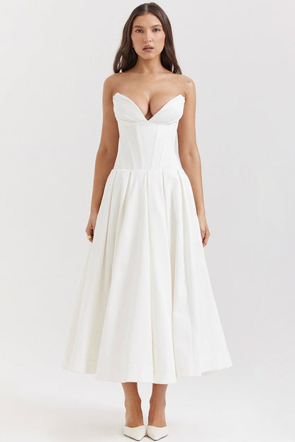 Strapless Corset A-Line Party Dress