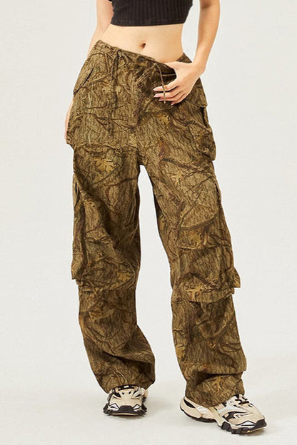 Vintage American Style Loose Fit Street Cargo Pant