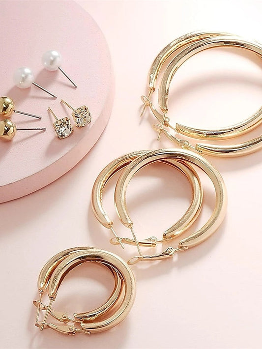 6 Pairs Earrings For Birthday Prom Date Alloy Classic Fashion for Women