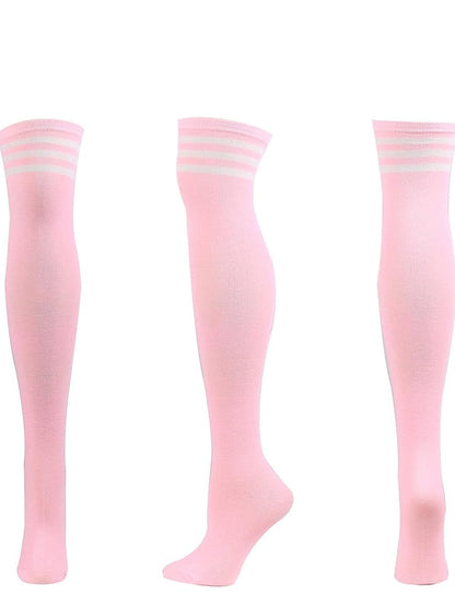 Knee High Socks Party Daily Polyester Spandex Casual Classic Warm Cute 1 Pair for Women