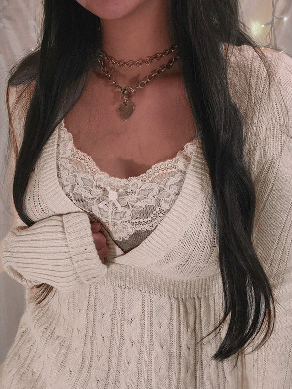 V Neck Slim Fit Pullover Sweater