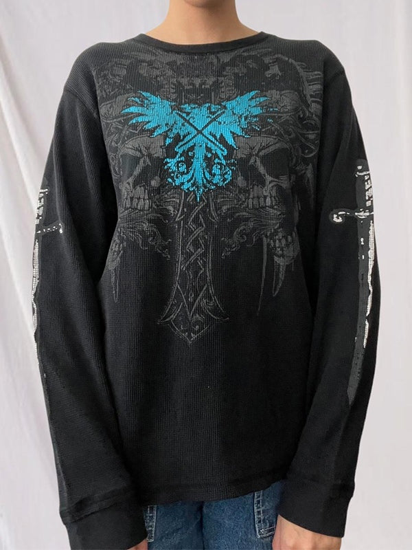 Vintage Eagle Print Long Sleeve Tee