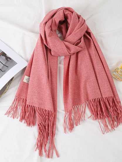 Shawls & Wraps Party Black Scarf Pure Color / Basic / Red / Fall / Winter / Polyester for Women
