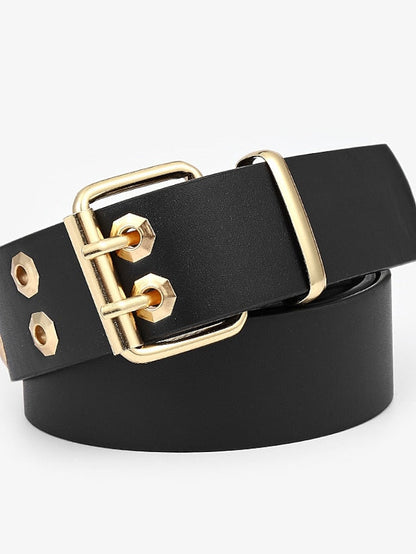 Unisex PU Buckle Belt PU Leather Metal Bucke Eyelet Casual Classic Party Daily White Black Yellow Brown for Women