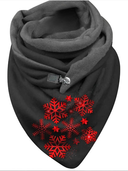 Shawls & Wraps Christmas Street Dailywear Black White Pink Scarf Santa Claus Elk for Women