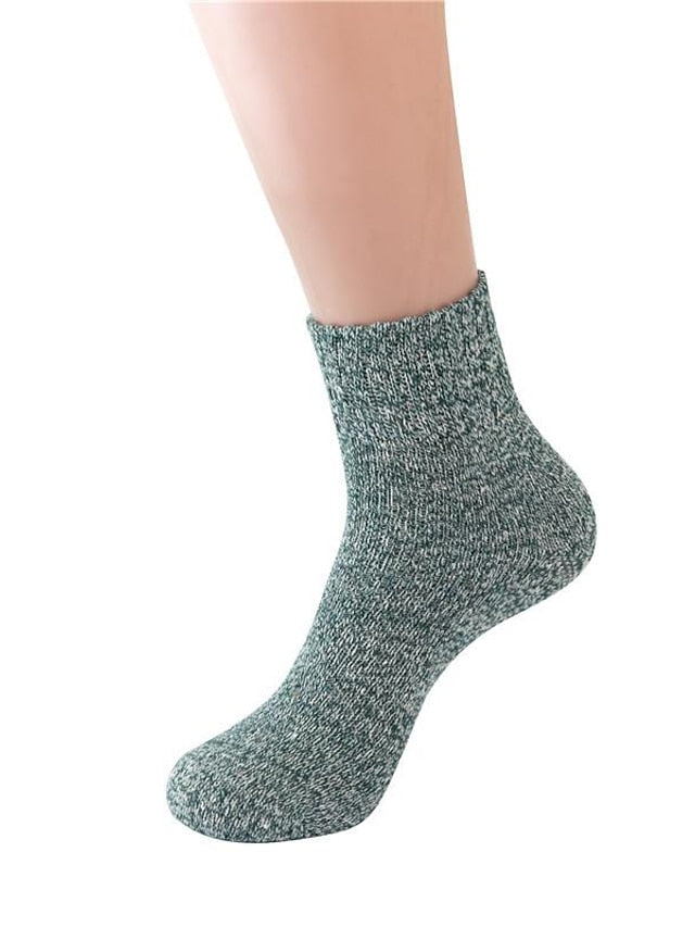 Crew Socks Home Work Daily Wool Spandex Nylon Basic Casual Classic Warm 1 Pair for Women