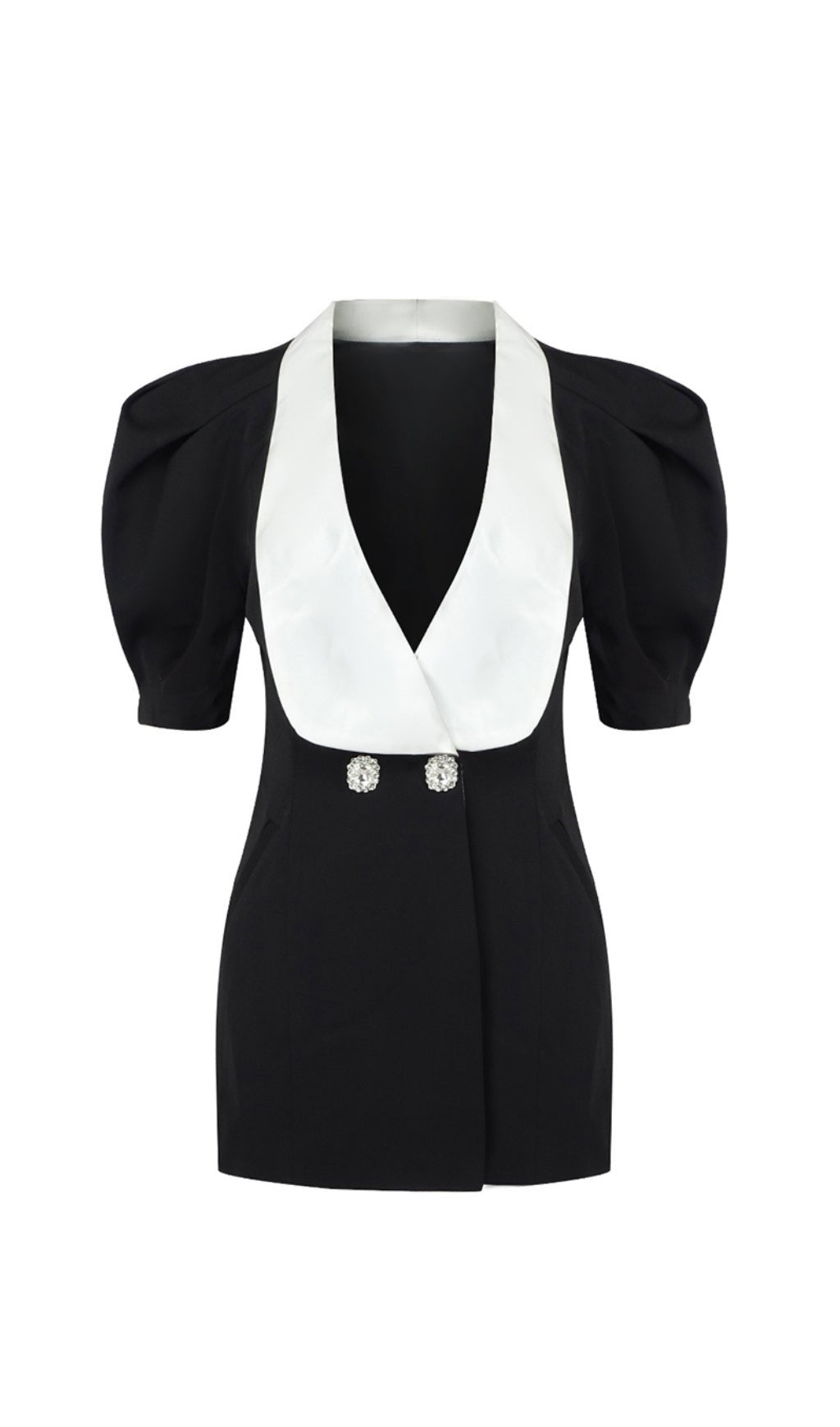 Vestido mini con lazo, espalda descubierta y escote en V de Elsie