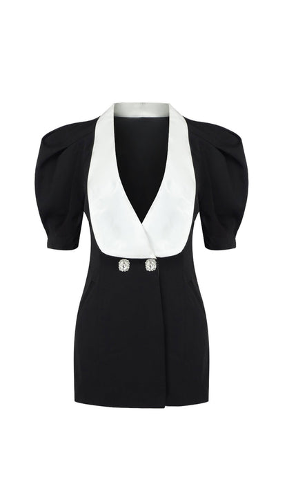 Vestido mini con lazo, espalda descubierta y escote en V de Elsie