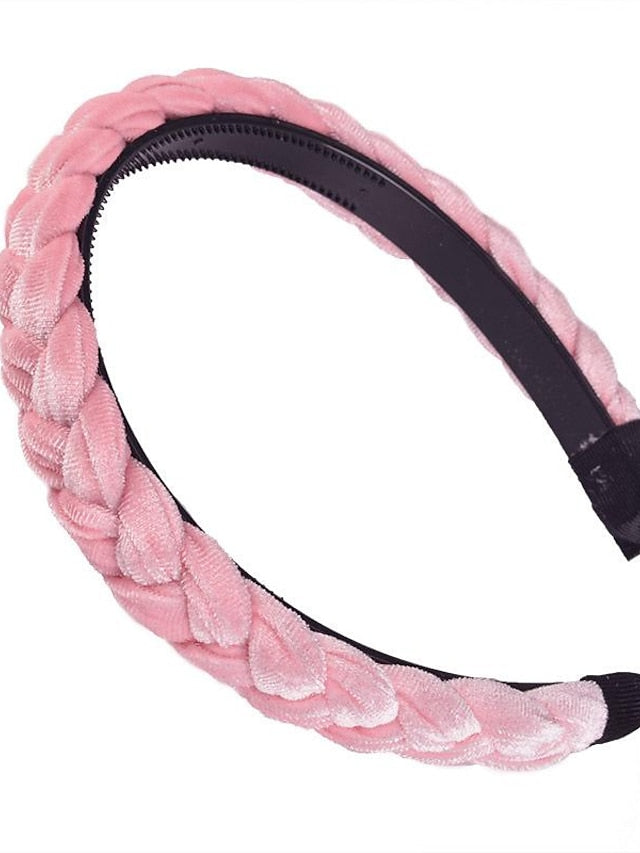 1PC Headbands Headband For Wedding Party Evening Crossover Fabric grey toothed pink toothed wine red toothed for Women